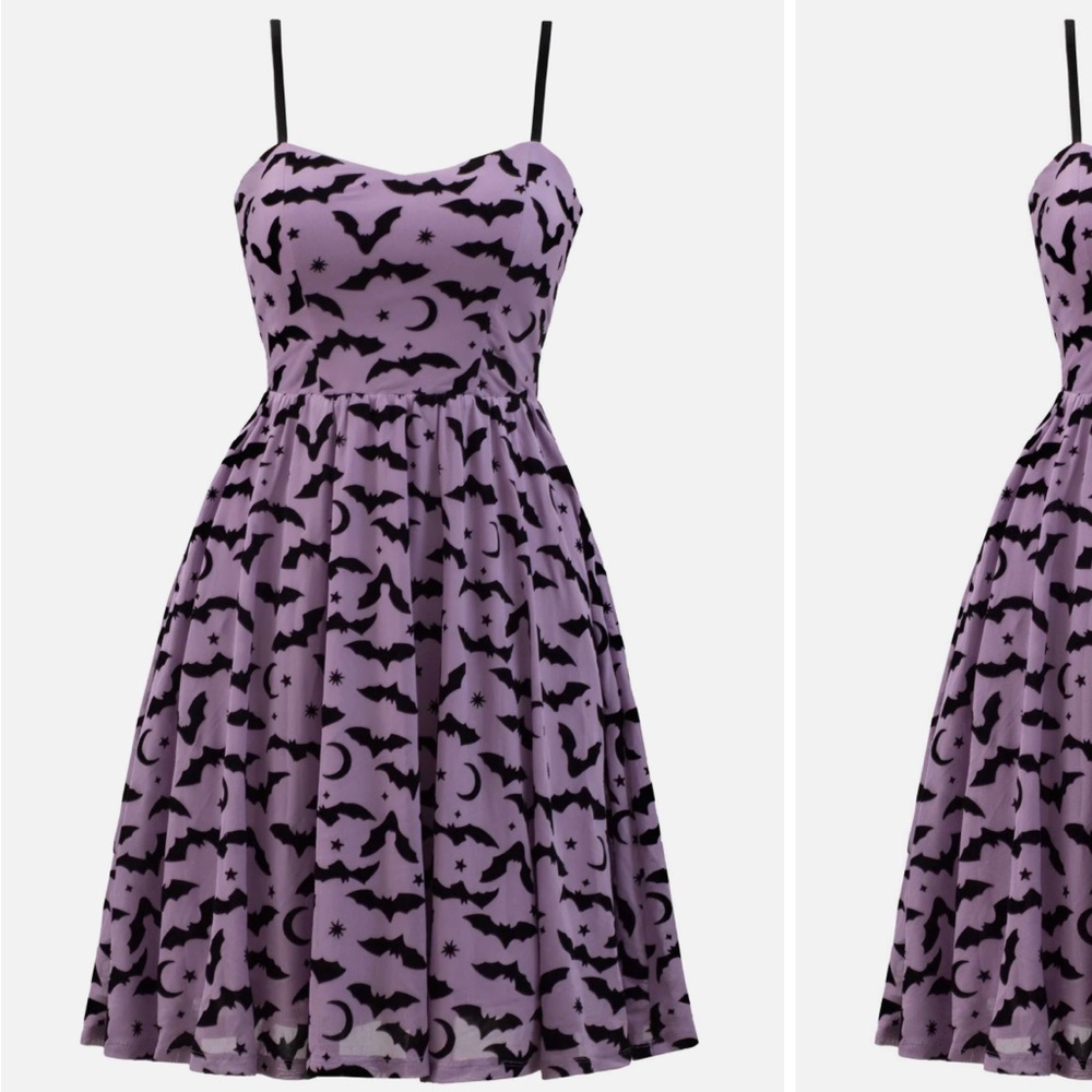 Double Trouble Apparel Lilac purple bat dress w/pockets